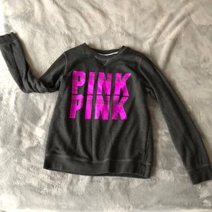 PINK gray pullover sweater